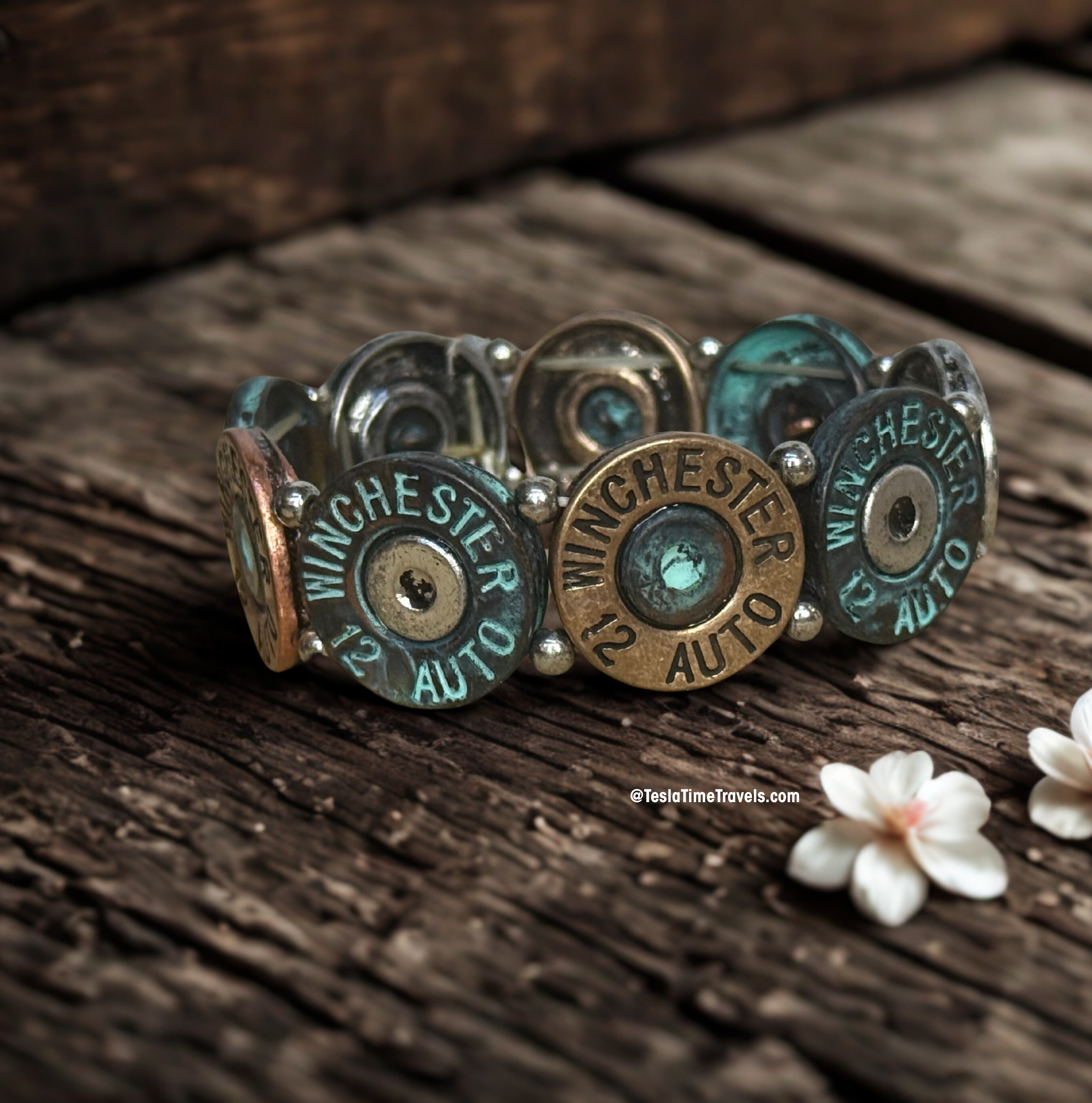 Handmade 12 gauge shotgun shell bracelet tri-tone metal – Ranch Lifestyle western jewelry