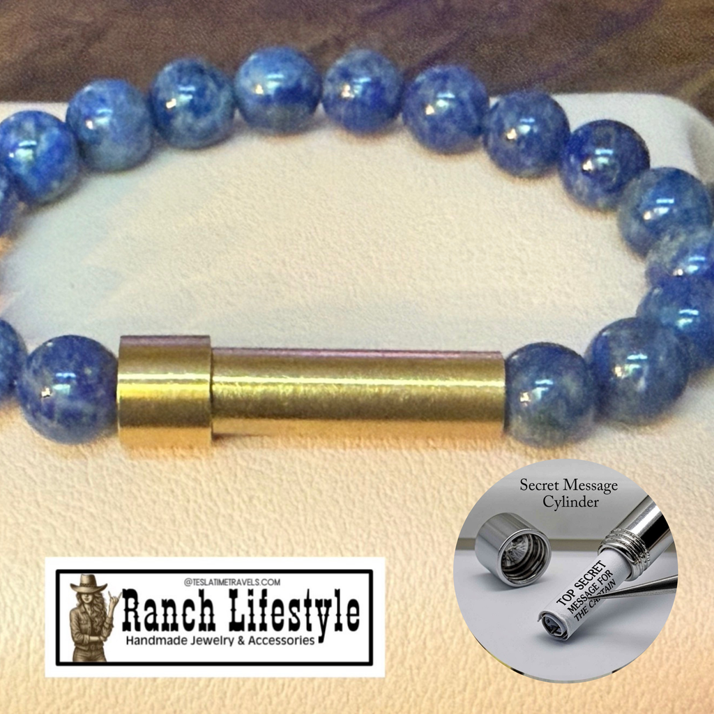 Cowboy Promise Bracelet™ — Secret Message Capsule Bracelet, Handmade Gemstone Jewelry