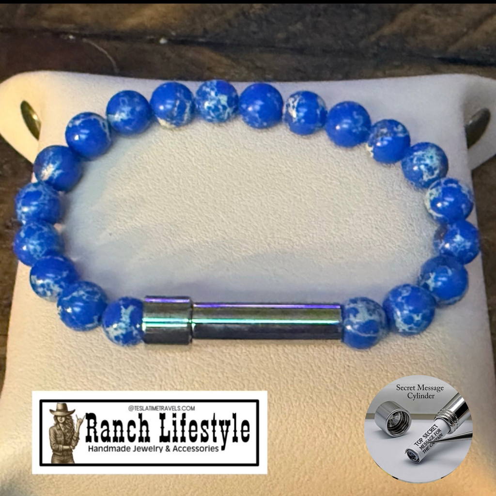 Cowboy Promise Bracelet™ — Secret Message Capsule Bracelet, Handmade Gemstone Jewelry