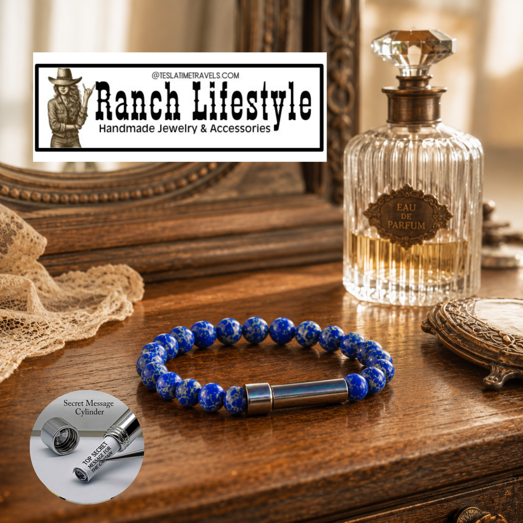 Cowboy Promise Bracelet™ — Secret Message Capsule Bracelet, Handmade Gemstone Jewelry