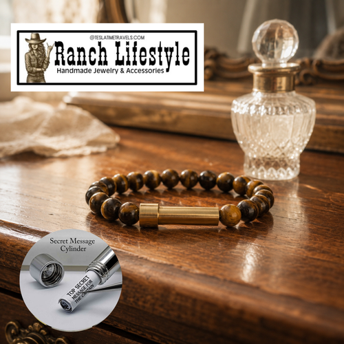Cowboy Promise Bracelet™ — Secret Message Capsule Bracelet, Handmade Gemstone Jewelry