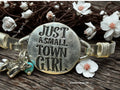 “Just a Small Town Girl” Western Bangle Bracelet with Turquoise Howlite & Western Animal Charm