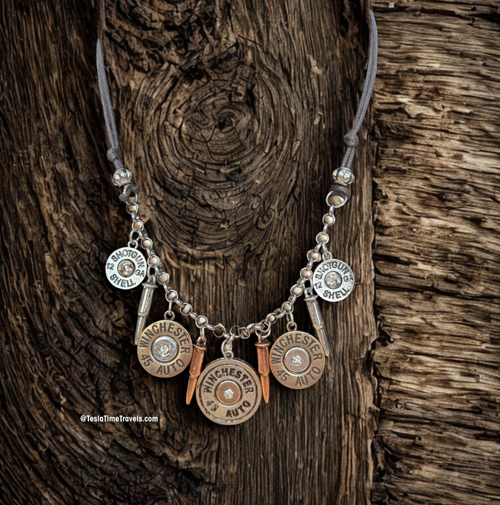 Shotgun Shell Necklace – Winchester Bullet Charm Necklace – Western Cowgirl Jewelry – Ranch Lifestyle™ Handmade