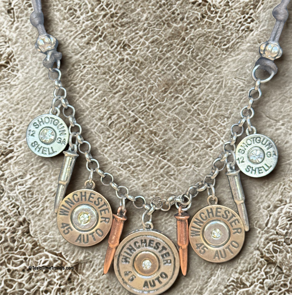 Shotgun Shell Necklace – Winchester Bullet Charm Necklace – Western Cowgirl Jewelry – Ranch Lifestyle™ Handmade