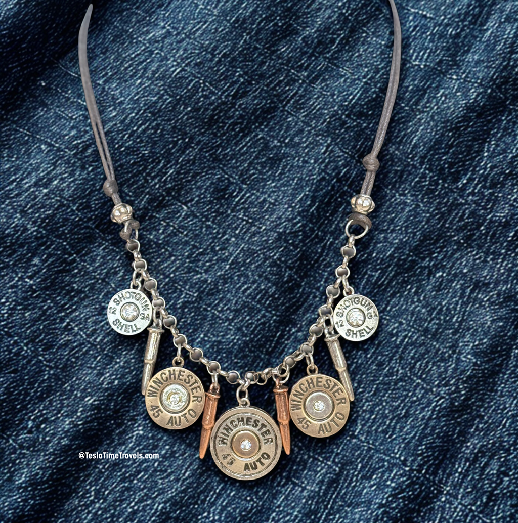 Shotgun Shell Necklace – Winchester Bullet Charm Necklace – Western Cowgirl Jewelry – Ranch Lifestyle™ Handmade