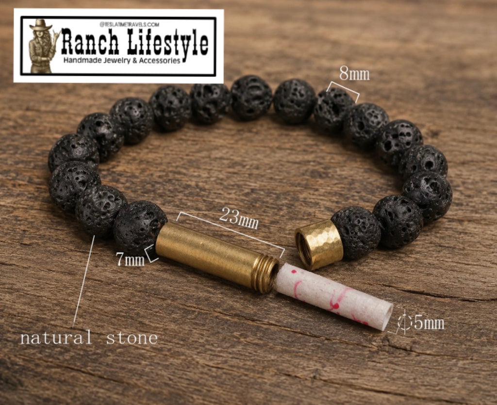 Cowboy Promise Bracelet™ — Secret Message Capsule Bracelet, Handmade Gemstone Jewelry