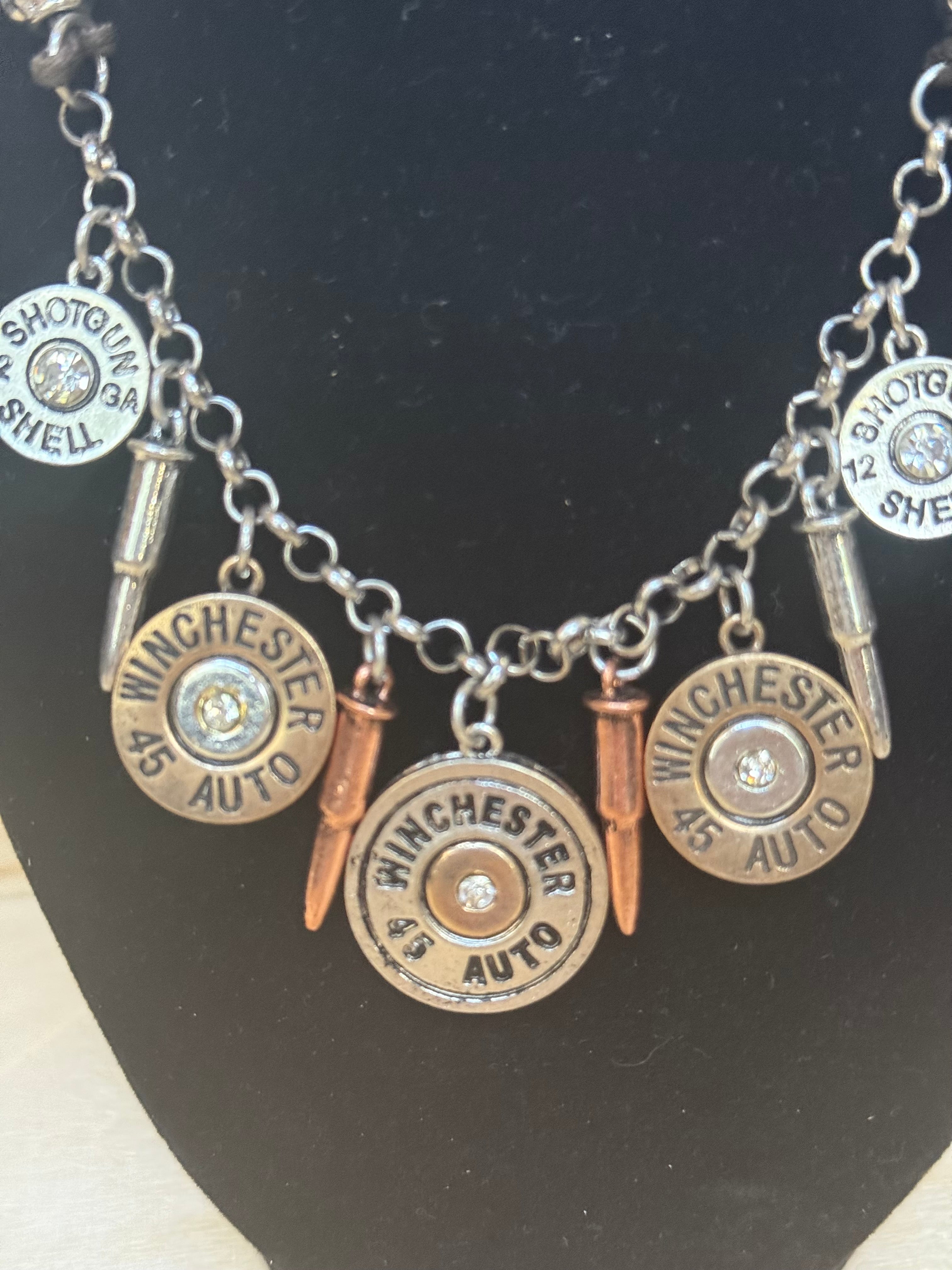Shotgun Shell Necklace – Winchester Bullet Charm Necklace – Western Cowgirl Jewelry – Ranch Lifestyle™ Handmade