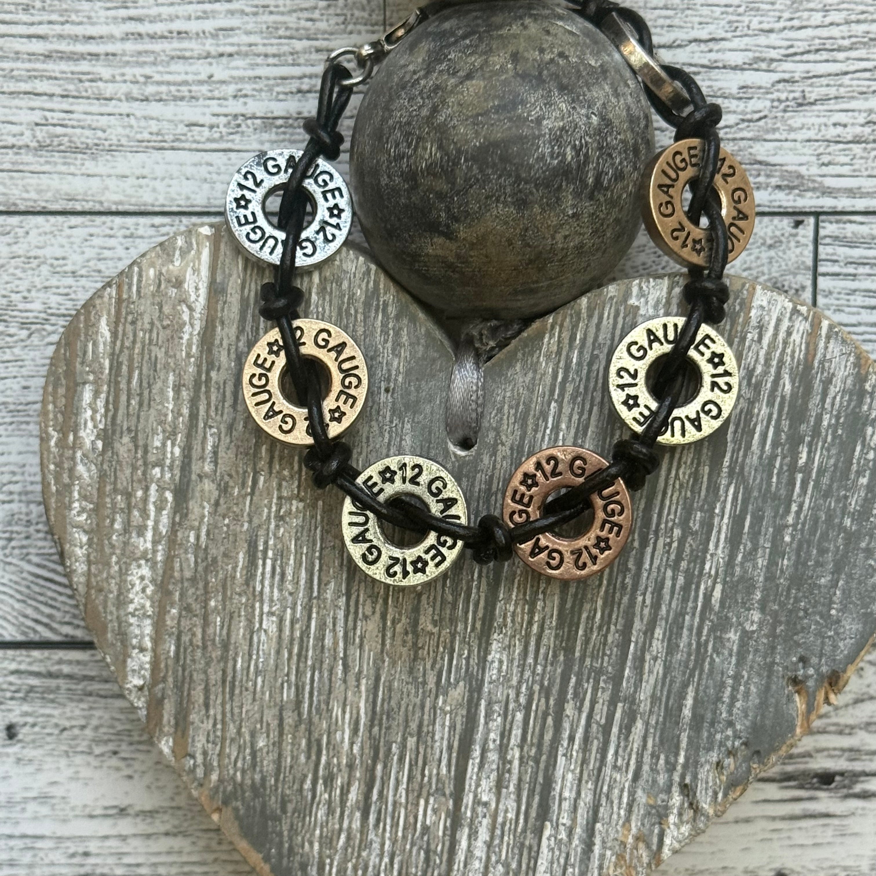 Laser Engraved Shotgun Shell Bracelet – Western Ranch Lifestyle Jewelry, 12 Gauge Shell Design Bracelet