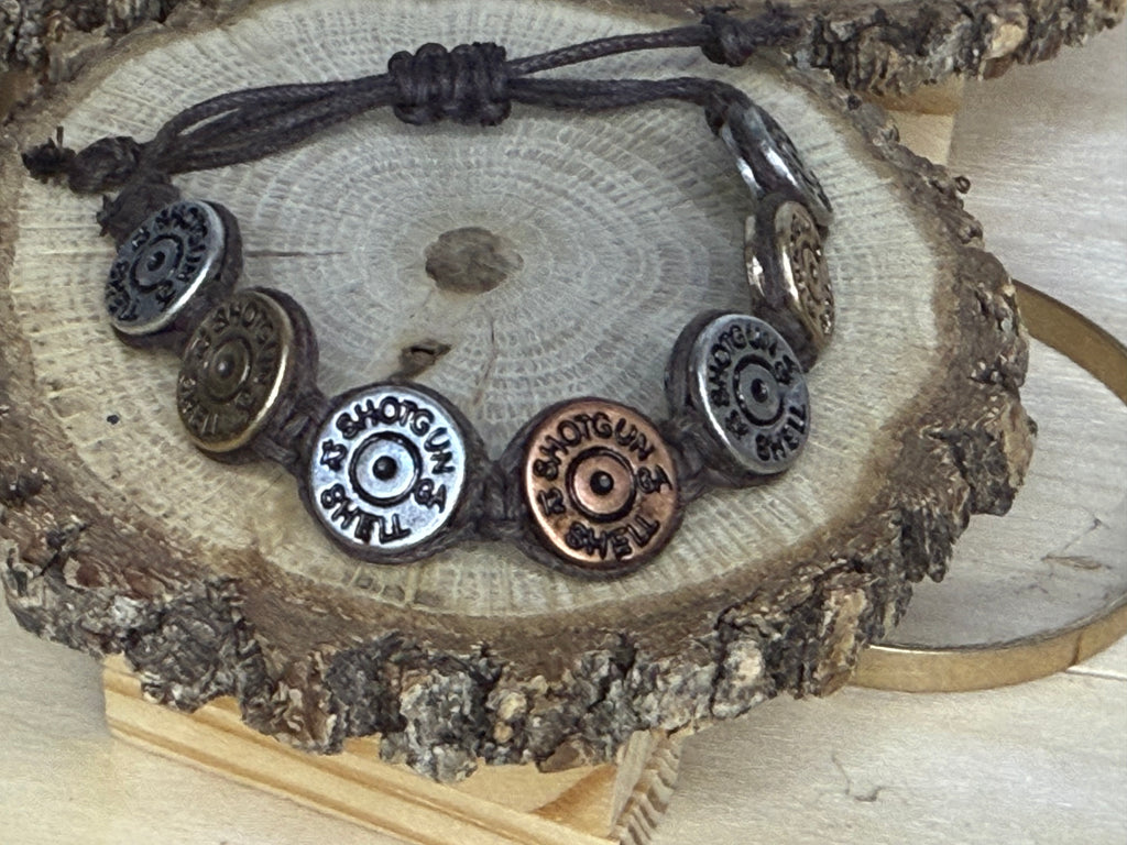 Handmade Shotgun Shell Bracelet – Western Ranch Lifestyle Jewelry, Laser Engraved 12 Gauge Casing Bracelet
