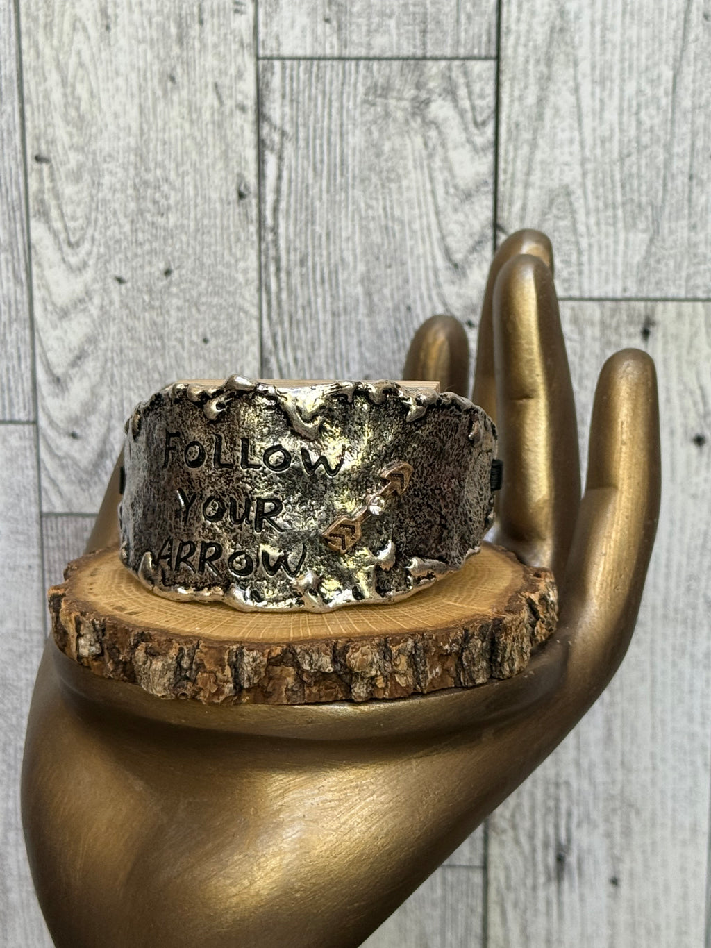 Follow Your Arrow Bracelet – Hand Stamped Western Leather Cuff – Ranch Lifestyle™ Handmade Cowgirl Jewelry
