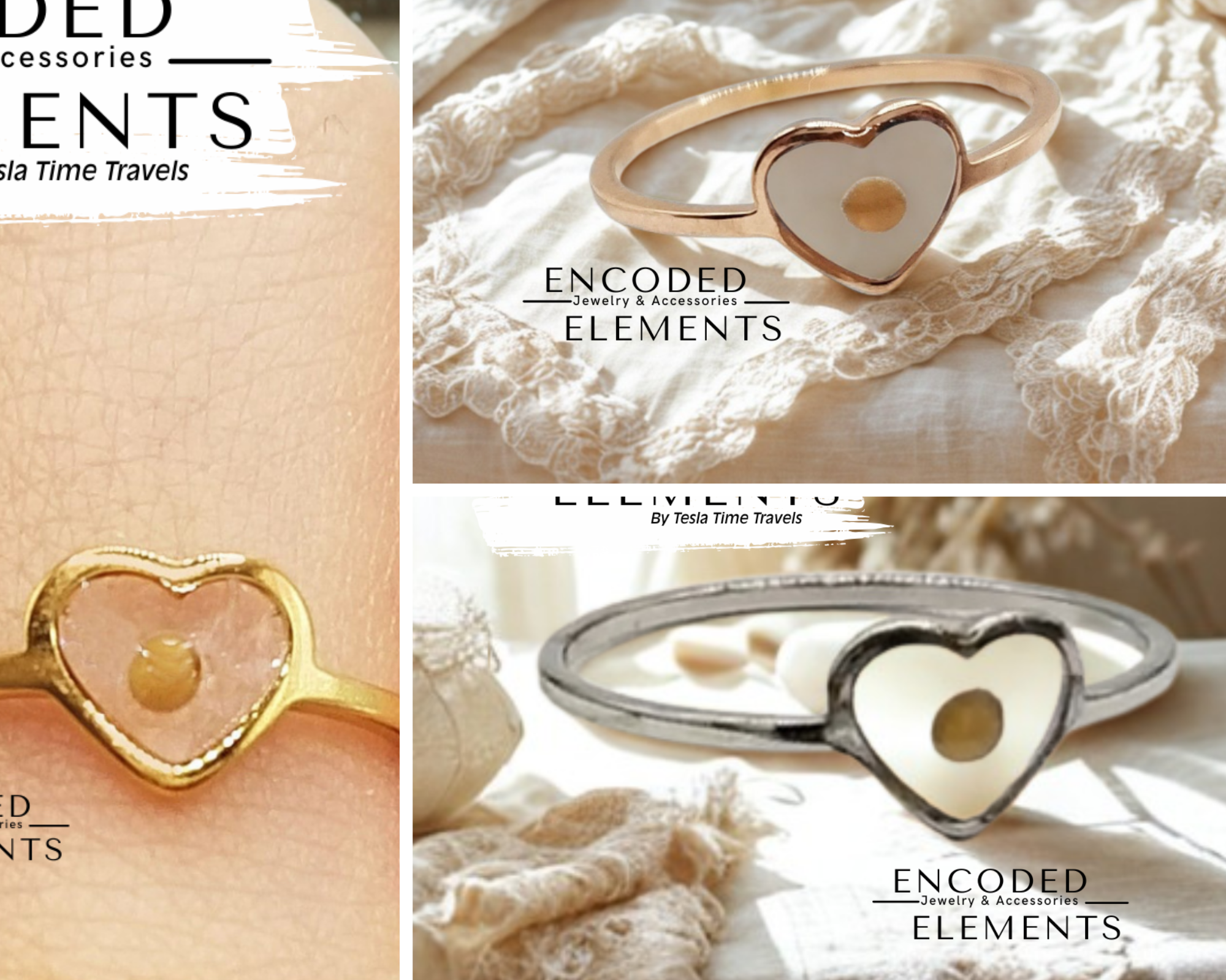 Mustard Seed Heart Ring – Real Mustard Seed Faith Ring – Gold or Silver Plated – Matthew 17:20 Inspirational Jewelry – Handcrafted
