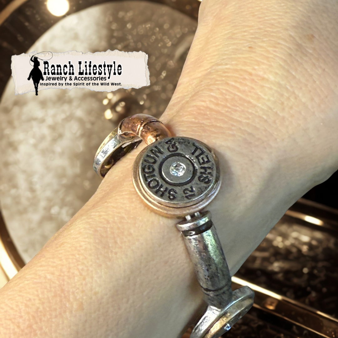 Shotgun Shell Bracelet – 12 Gauge Inspired Western Jewelry | Ranch Lifestyle™ Handmade Bracelet