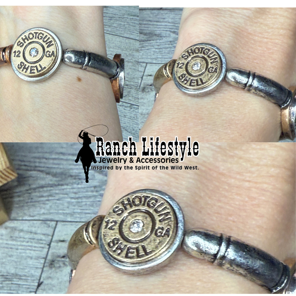 Shotgun Shell Bracelet – 12 Gauge Inspired Western Jewelry | Ranch Lifestyle™ Handmade Bracelet